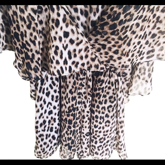 TOPSHOP Animal Cape Back Playsuit/Romper Tan Sz 2 - Picture 6 of 9